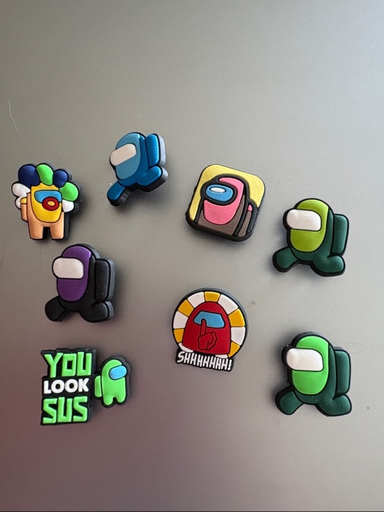 Queen Bee Boutique Other - 🆕Among Us Crew Character Jibbitz Shoe Charms- 8 charms NIP